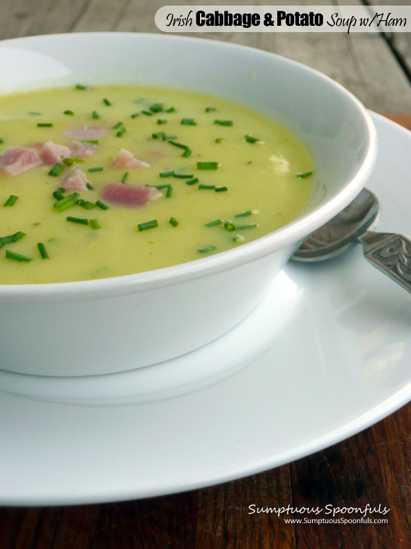 Irish Cabbage & Potato Soup with Ham Sumptuous Spoonfuls