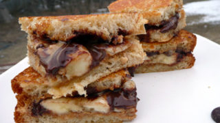 Toasted Pb Banana Dark Chocolate Panini Sumptuous Spoonfuls