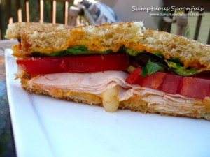 Turkey Tomato Roasted Red Pepper Sandwich with Havarti Cheese ~ Sumptuous Spoonfuls #sandwich #recipe