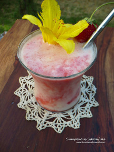 Hawaiian Lava Flow Cocktail ~ Sumptuous Spoonfuls #frozen #tropical #Hawaiian #cocktail #recipe