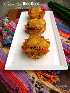 Mexican Fiesta Rice Cups ~ Sumptuous Spoonfuls #TexMex #Recipe