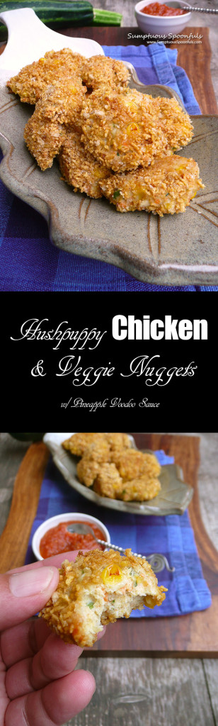 Hushpuppy Chicken & Veggie Nuggets | Sumptuous Spoonfuls