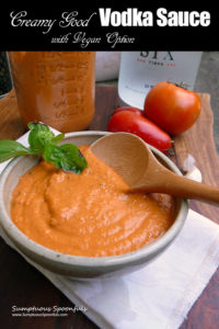 Creamy Good Vodka Sauce ~ a lightened version of vodka sauce that tastes so rich and addicting you'll never miss the extra fat! vegan option included