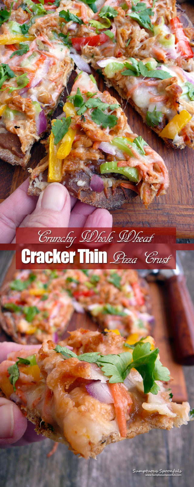 Crunchy Whole Wheat Cracker Thin Pizza Crust Sumptuous Spoonfuls 9270
