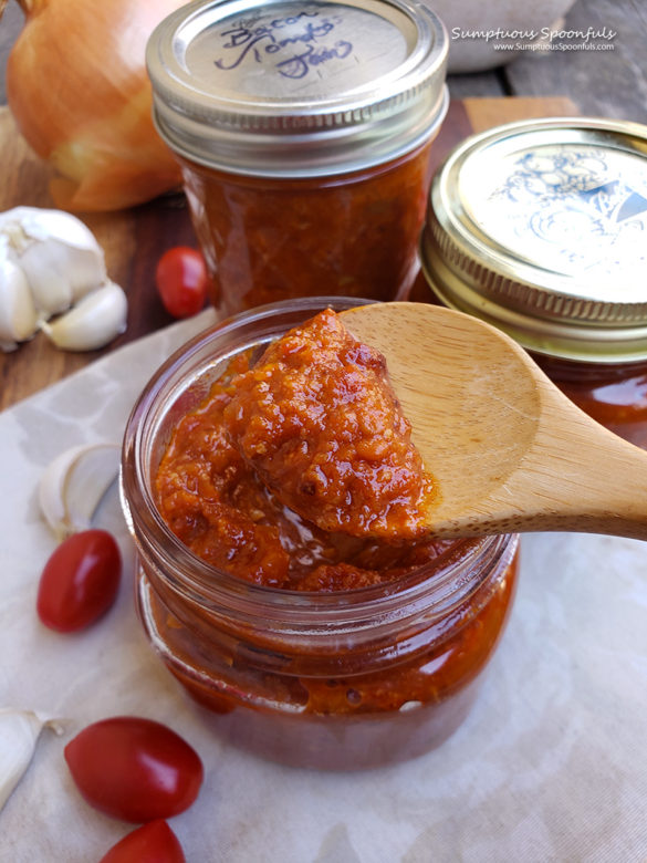 Bacon Tomato Jam #Bacon #LowSugar #PerfectCondiment