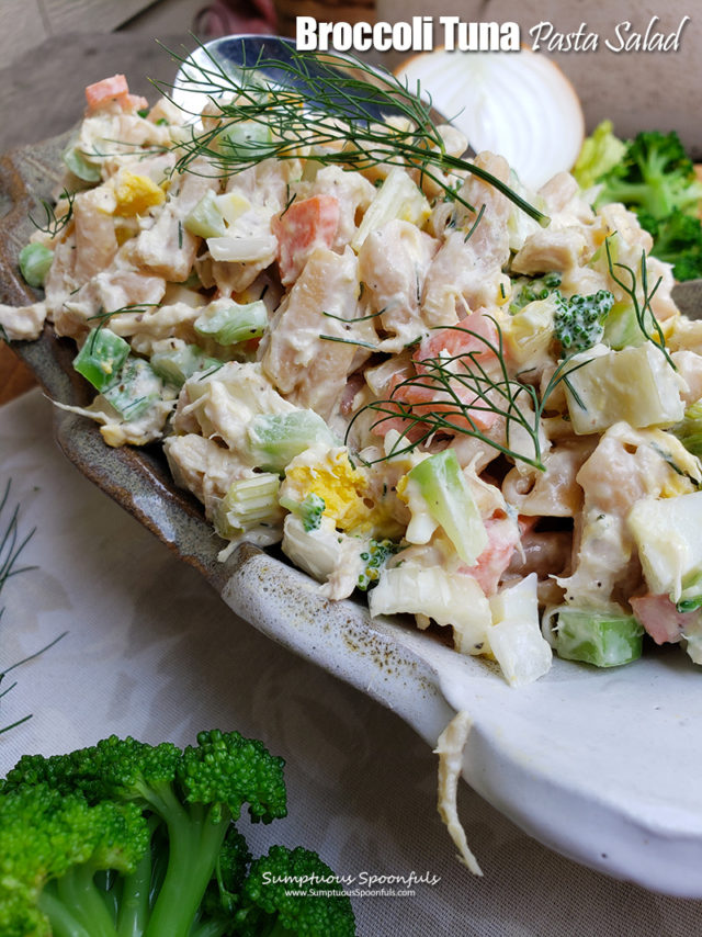 Broccoli Tuna Pasta Salad #tuna #noodle #salad