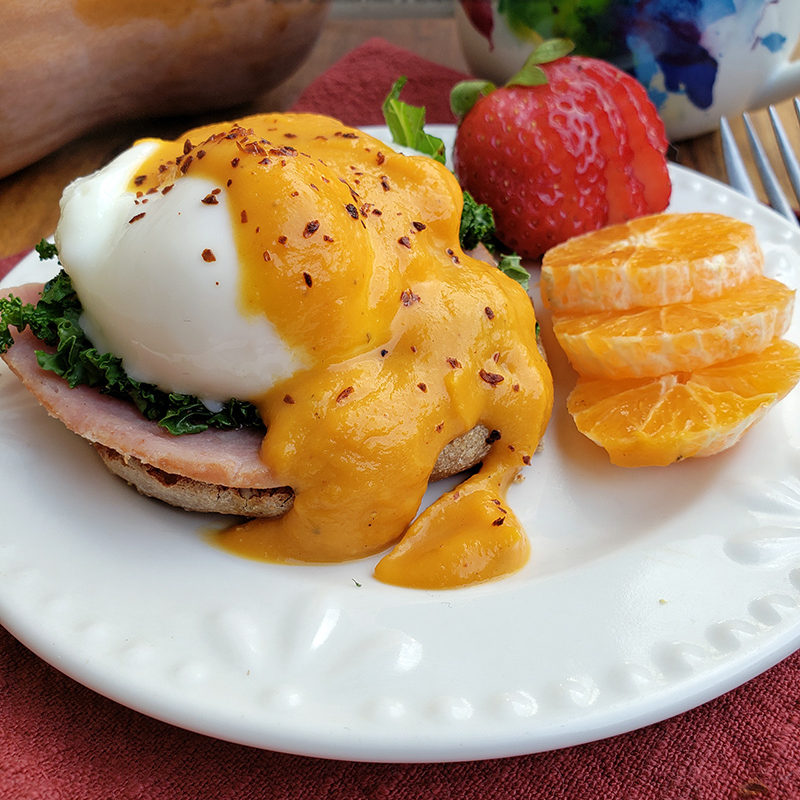 Heart Healthy Eggs Benedict with Butternut Hollandaise | Sumptuous ...