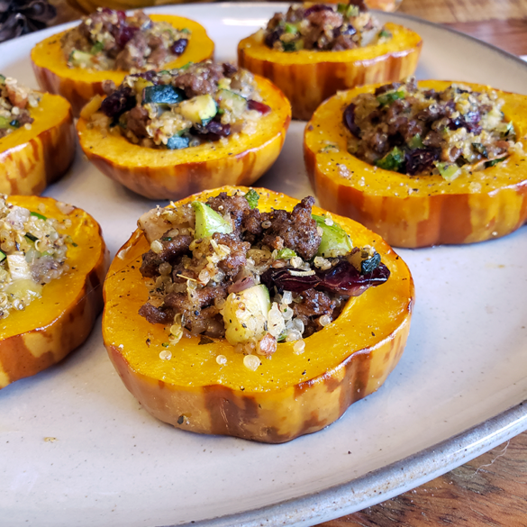 Sausage Stuffed Squash Rings: Simple And Delicious 