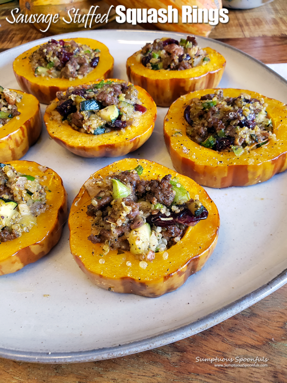 Sausage Stuffed Squash Rings: Simple and Delicious | Sumptuous Spoonfuls